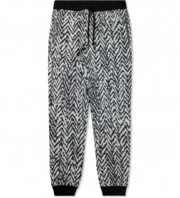 KRISVANASSCHE Black Fleece Elastic Waistband Sweatpants