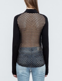 McQ Alexander McQueen Crochet Back Zipped Cardigan