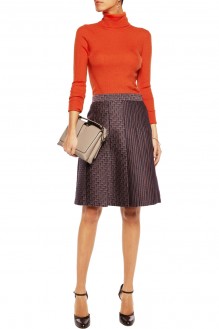 Diane von Furstenberg Sutton ribbed wool and silk-blend turtleneck sweater