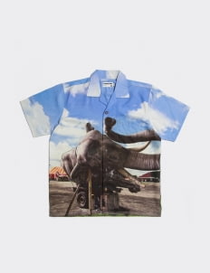 Wimo Ambala Bayang Blue Sleeping Elephant in the Axis of Yogyakarta Shirt