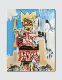 Ligne Blanche Jean-Michel Basquiat "Yellow Crown & Bone" Limoges Porcelain Tray